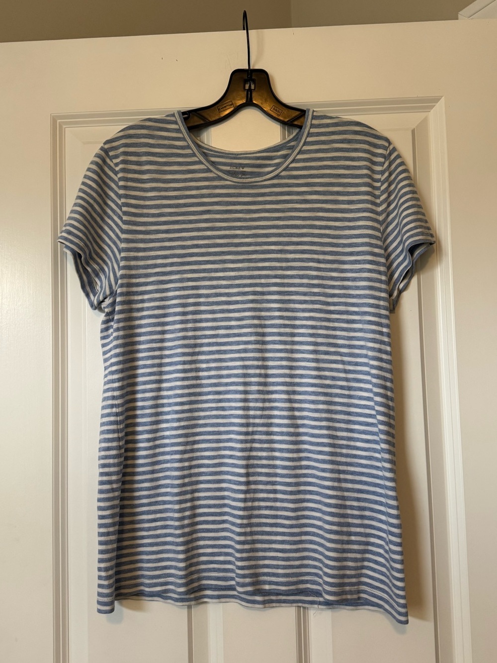J. Crew Blue and White Stripe Painter’s Tee